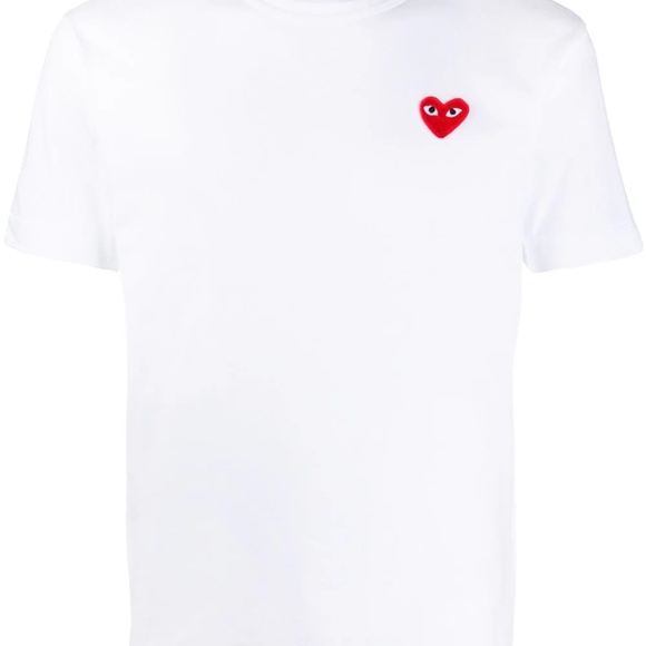 COMME DES GARCONS CDG PLAY RED HEART EYE LOGO WHITE T-SHIRT (S-XL) - Picture 5 of 10